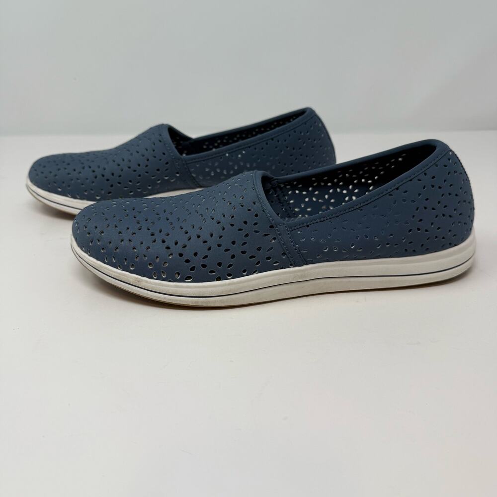 Clarks Cloudstepper Breeze Emily Slip On Shoes Womens 9 Blue Casual Comfort EUC - Picture 5 of 12